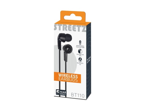 Streetz HL-BT301, Trådløs, Samtaler/musikk, 20 - 20000 Hz, 20 g, Hodesett, Svart