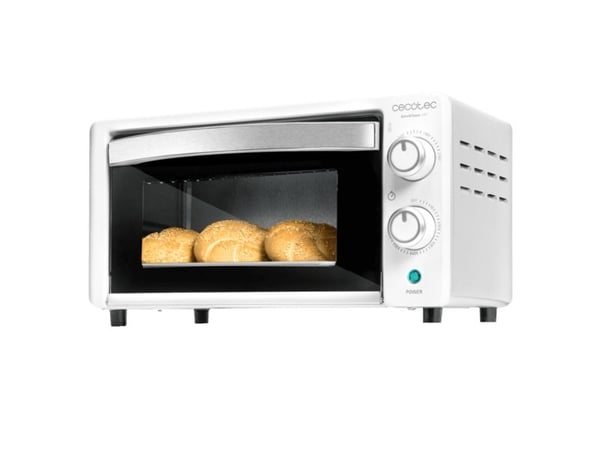 Cecotec Bake&Toast 1090, 10 l, Hvit, Frittstående, Rotasjon, 2 hyller, Mekanisk