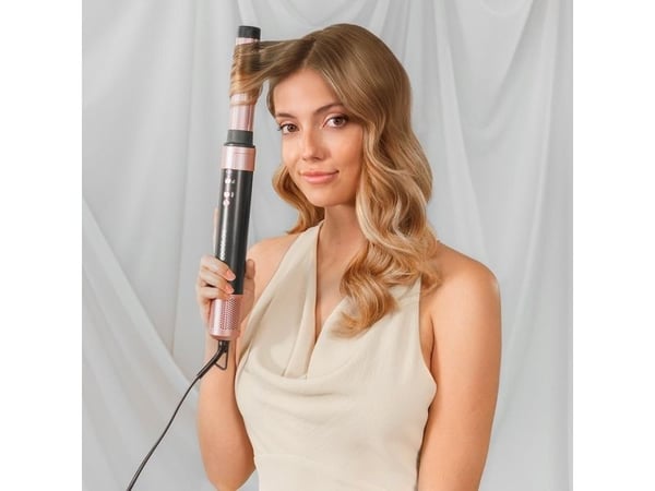 Cecotec Bamba CeramicCare 12in1 AirGlam Black, Multistyler, Varm, Sort, Rosa, Hengekrok, 1400 W, AC