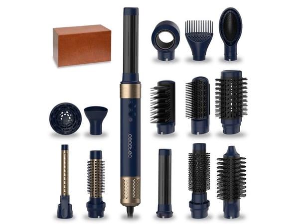 Cecotec Bamba CeramicCare 14in1 AirGlam Blue, Multistyler, Varm, Blå, Hengekrok, 1400 W, AC
