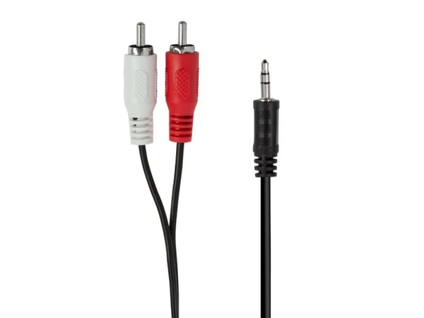 LogiLink - Lydkabel - mini-phone stereo 3.5 mm hann til RCA x 2 hann - 5 m - svart