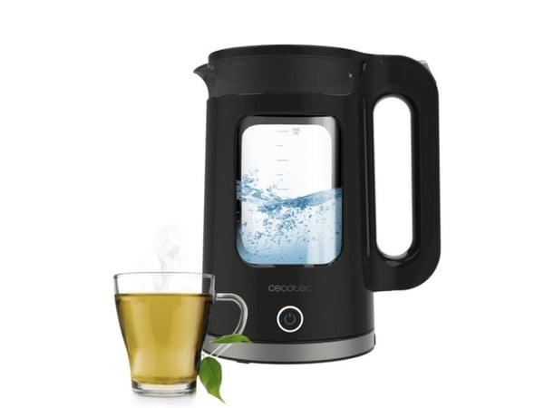 Cecotec Thermosense 330 Glassy, 1,7 l, 2200 W, Sort, Glass, Justerbar termostat, Vannivåindikator