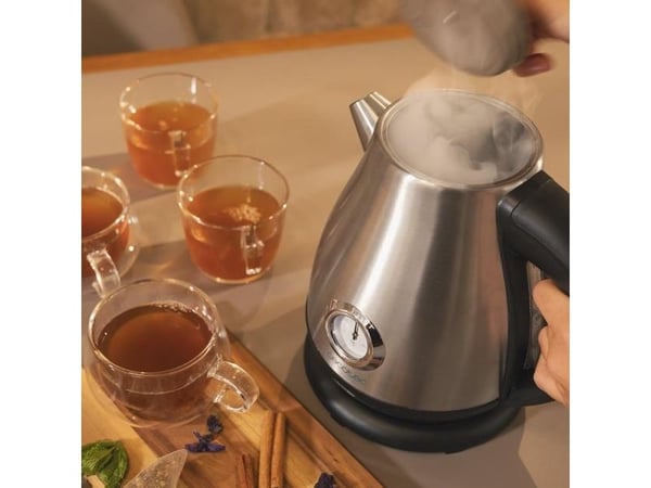 Cecotec Thermosense 620 Retro Steel, 1,7 l, 2200 W, Rustfritt stål, Rustfritt stål, Justerbar termostat, Trådløs