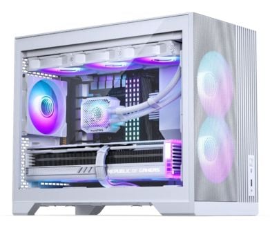 Phanteks XT M3 - Tower - micro ATX - sidepanel med vindu (herdet glass) - ingen strømforsyning (ATX) - hvit - USB/lyd