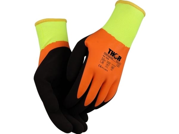 Latexfodrad arbetshandske THOR Superflex Thermo, str. 8, orange - (12 st)