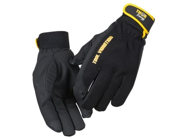 Vibrationshandske, THOR Energy Tools, 10, sort, PU/spandex