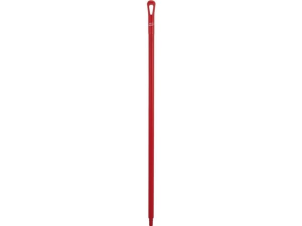 Skaft med gevind, Vikan, 130cm, Ø34cm, rød, glas/PP