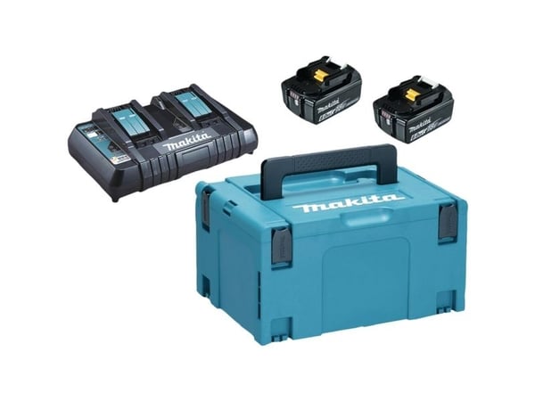 Makita 198077-8 Powerpack 18V, 2XBL1860B, DC18RD, MAKPAC