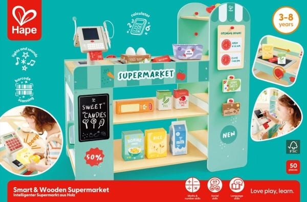 Hape Smart Play Shop -leikkikauppa