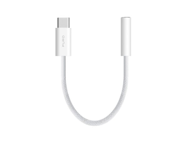 PURO PUAUSBCAUXWHI, 3.5mm, Hunkjønn, USB Type-C, Hankjønn, 0,15 m, Hvit