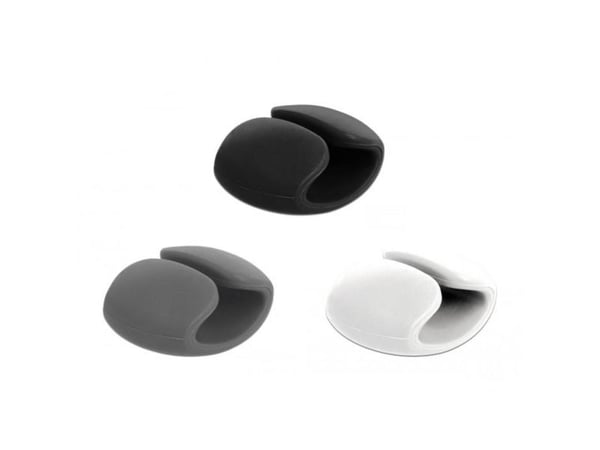 Delock Cable Holder Clip Set - Cable holder clip kit - grå, svart, vit