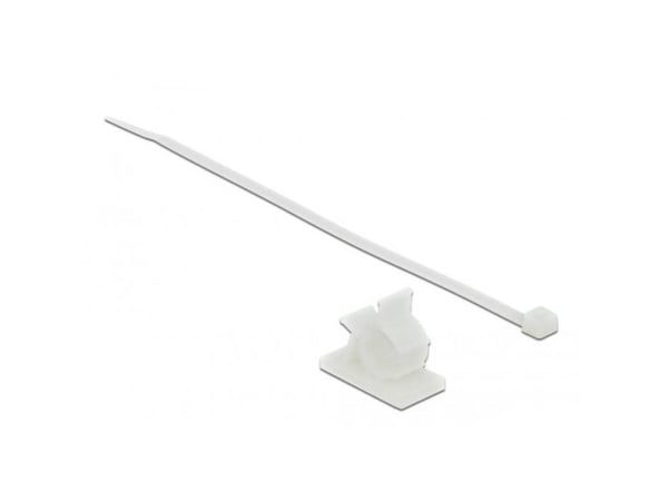 Delock - Kabelbandsats - bordsmonterbar, väggmontering - 30 cm - vit