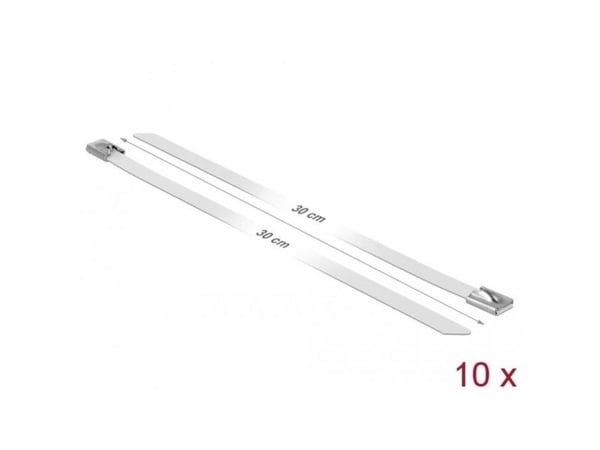 DeLOCK 18822, Terästä, Valkoinen, 30 cm, 7,9 mm, 10 kpl