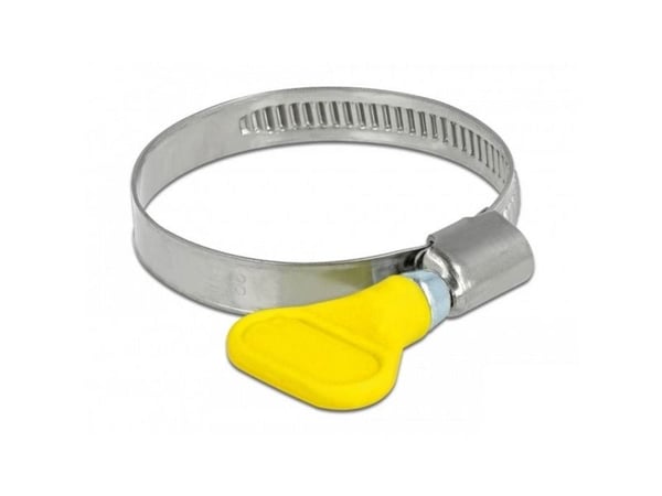 DeLOCK 19517, Butterfly clamp, Keltainen, Muovi, Ruostumaton teräs, Muovipussi, 3,2 cm, 5 cm