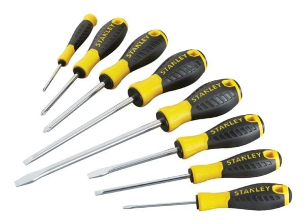 Stanley Essential litteät ja Phillips ruuvimeisselit 8kpl (STHT0-60210)