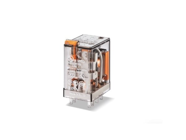 Finder relé 2W, 10A 55.32.8.024.0054 Utforming av den elektriske tilkoblingen Plug-in tilkobling, nominell styreforsyningsspenning Us ved AC 50 Hz ...
