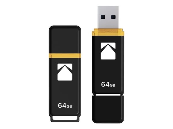 Kodak K103 - USB-flashstasjon - 64 GB - USB 3.0 - svart, gul