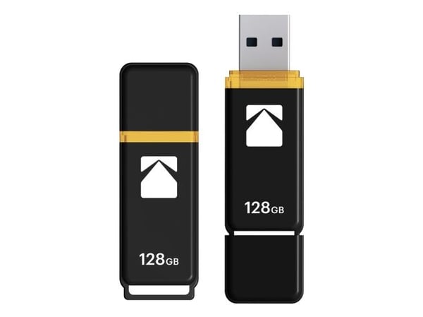 Kodak K103 - USB-flashstasjon - 128 GB - USB 3.0 - svart, gul