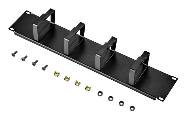 Renkforce RF-3440222 48,30 cm (19") nettverksskap kabelhåndtering 2 U svart (RF-3440222)