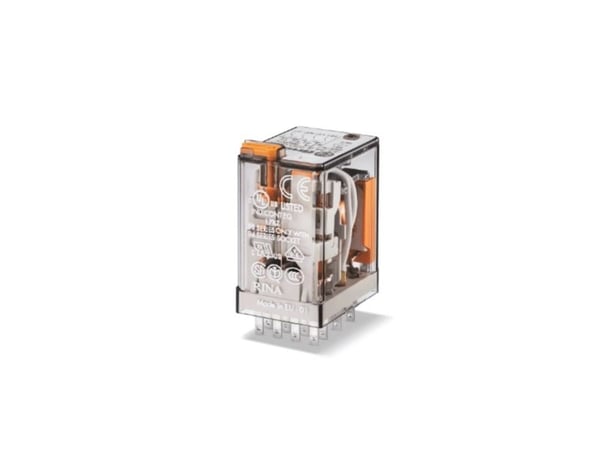 Finder 55.34.9.024.0060 Stikrelæ 24 V/DC 7 A 4 x omskifter 10 stk