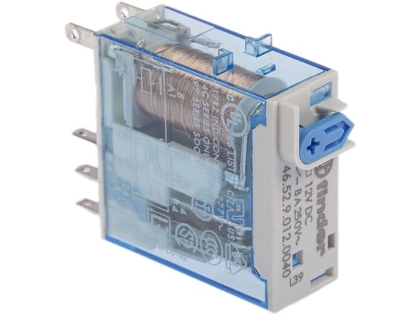 Finder 46.52.9.012.0040 Stikrelæ 12 V/DC 8 A 2 x omskifter 1 stk Finder 46.52.9.012.0040 Stikrelæ 12 V/DC 8 A 2 x omskifter 1 stk