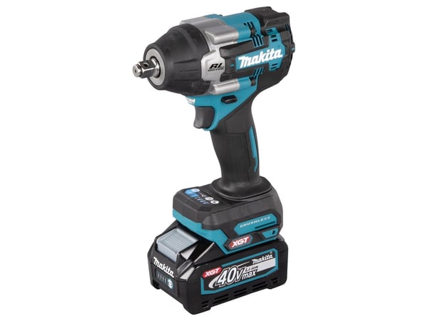 Makita TW007GM201 - Støtskiftenøkkel - trådløs - 4 hastigheter - 1/2" firkantdrev - 1100 N·m - 2 batterier, inkludert lader - 40 V
