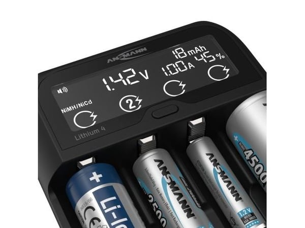 Ansmann Lithium 4, Lithium, Lithium-Ion (Li-Ion), Nikkel-kadmium (NiCd), AA, AAA, C