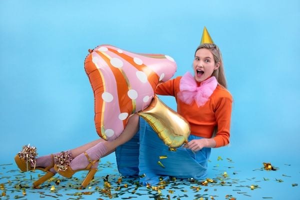 PartyDeco FB100-CARDBOARD, Flerfarget, Mushroom, Folie, Partytema, 660 mm, 750 mm