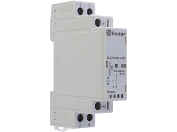 Finder 22.32.0.012.4320 Installationsbeskyttelse 2 x sluttekontakt 250 V/AC, 440 V/AC 1 stk