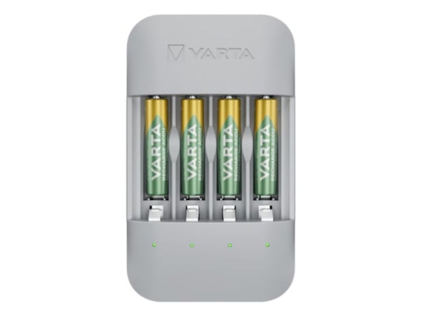 Varta Eco Charger Pro, Nikkelimetallihybridi (NiMH), Oikosulku, AA, AAA, 4 kpl, Sisältää paristot