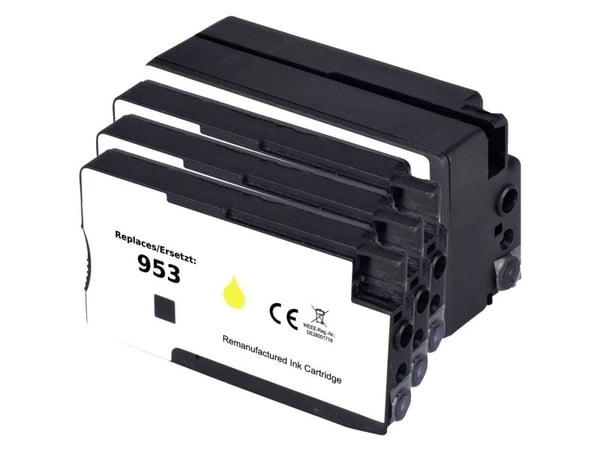 Renkforce RF-5718854, Sort, Cyan, Fiolblå, Gult, 4 stykker, 900 sider, 630 sider, Kombinasjonspakke