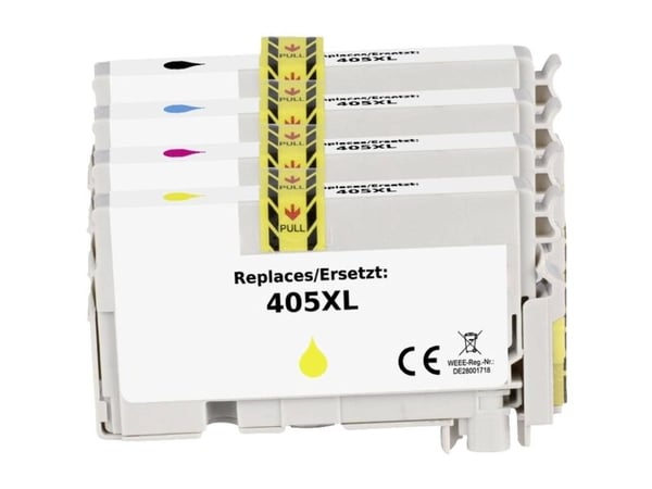 Renkforce RF-5718866, Høyt (XL) utbytte, Sort, Cyan, Fiolblå, Gult, 4 stykker, 1100 sider, 1100 sider, Kombinasjonspakke