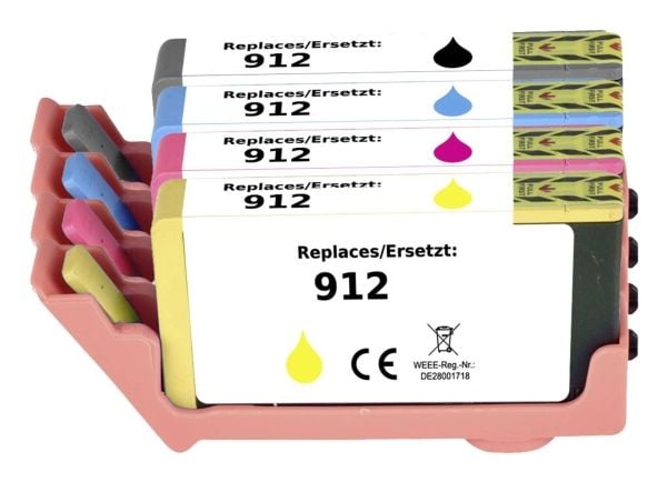 Renkforce RF-5718852, Sort, Cyan, Fiolblå, Gult, 4 stykker, 300 sider, 315 sider, Kombinasjonspakke