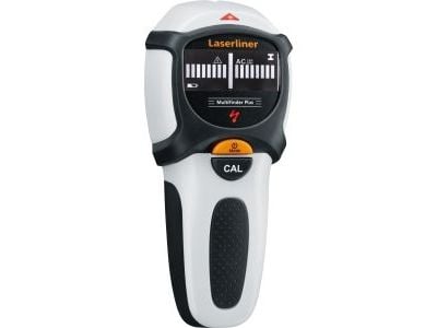 Laserliner MultiFinder Plus, Jernholdig metall, Live kabel, Ikke-jernholdig metall, Tre, Sort, Hvit, 10 cm, 4 cm, 4 cm, Alkalinsk
