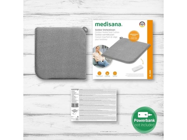Medisana OL 600, 40 x 40 cm, 6,35 W, Grå, 400 mm, 400 mm, 320 g