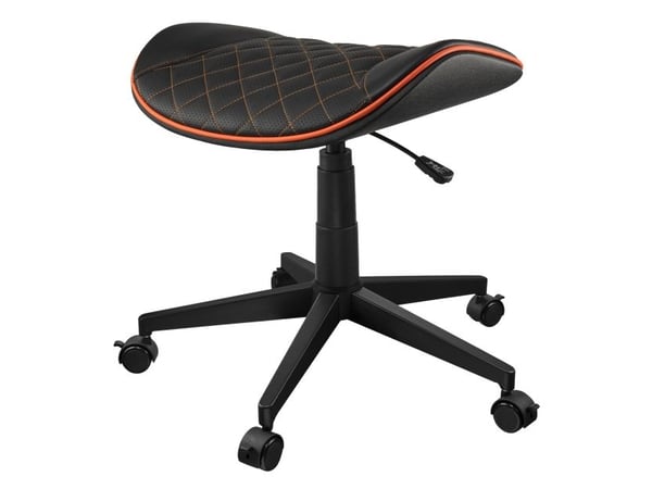 COUGAR CGR-CRO, Universal gaming-stol, 120 kg, Polstret Sete, Svart, Svart, Oransje, PVC