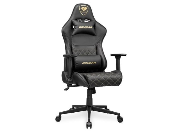 COUGAR CGR-AO2-GLB, Universal gaming-stol, 120 kg, Polstret Sete, Polstret Rygg, Svart, Metall