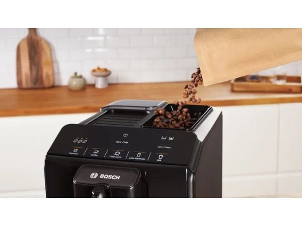 Bosch Serie 2 TIE20109, Espressomaskin, 1,4 l, Kaffe bønner, Innebygd kaffekvern, 1300 W, Sort