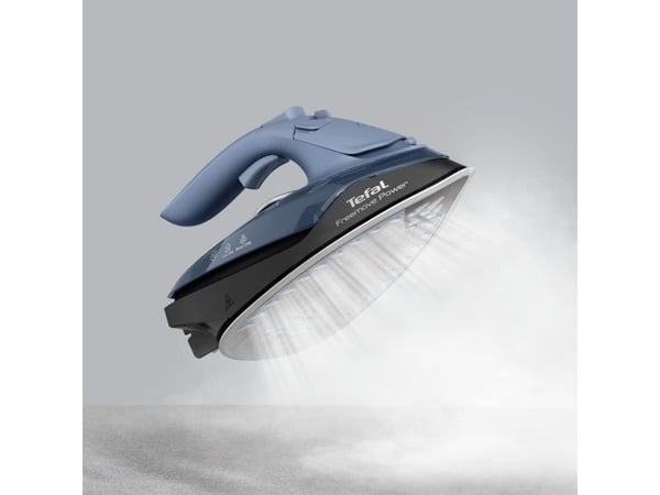 Tefal Freemove Power FV6675E0, Torr & Ångstrykjärn, Keramisk stryksula, 1,9 m, 210 g/min, Svart, Blå, 40 g/min