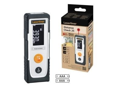 Laserliner DistanceCheck 25, Laseravstandsmåler, m, Sort, Hvit, Digitalt, 25 m, 0,3 m