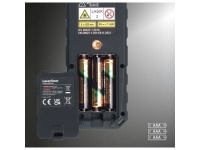 Laserliner DistanceMaster, Laseravstandsmåler, m, Sort, Grå, Hvit, Digitalt, LCD, 50 m