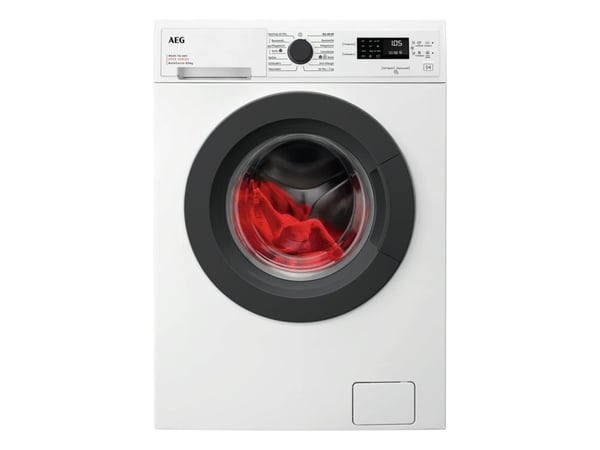 AEG LWK6A50680, Edestä täytettävä, Vapaasti seisova, Valkoinen, Vasen, LED, 52 L