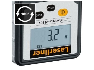 Laserliner MasterLevel Box, Linjenivå, svart, grå, LCD, plast, AAA, 1,5 V