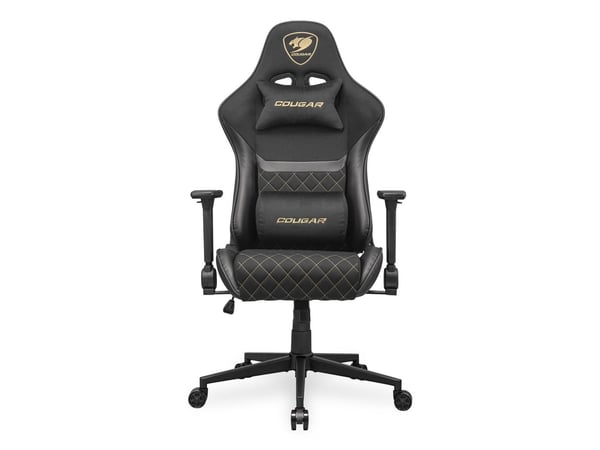COUGAR CGR-A2F-GLB, Universal gaming-stol, 120 kg, Polstret sete, Polstret ryggstøtte, Universell, Svart