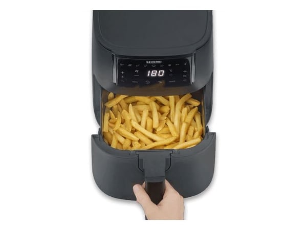 Severin FR 2461, Varmluftsfrityr, 4 l, 60 °C, 200 °C, Single/enkelt, Svart