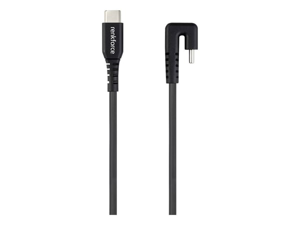 Renkforce RF-6721078, 1 m, USB C, USB C, USB 2.0, 0,48 Gbit/sek, Sort