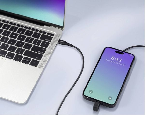 Renkforce RF-6721078, 1 m, USB C, USB C, USB 2.0, 0,48 Gbit/sek, Sort