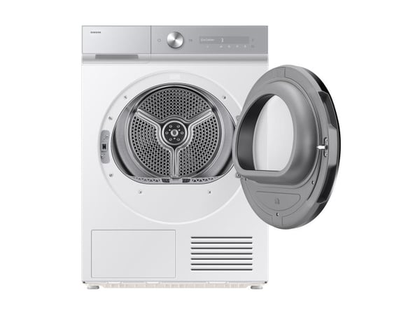 Samsung Series 8 DV90DB8845GH, Frittstående, Frontmatet, Varme pumpe, Hvit, Rotasjon, Berøringskontroll, Svart
