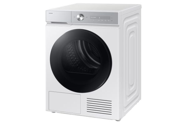 Samsung Series 8 DV90DB8845GH, Frittstående, Frontmatet, Varme pumpe, Hvit, Rotasjon, Berøringskontroll, Svart