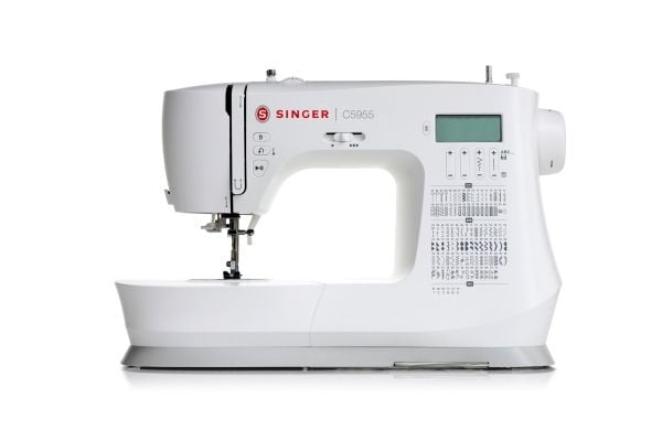 SINGER C5955, Valkoinen, Automaattinen ompelukone, Ompelu, 1 Askel, Sähkö, 110 W